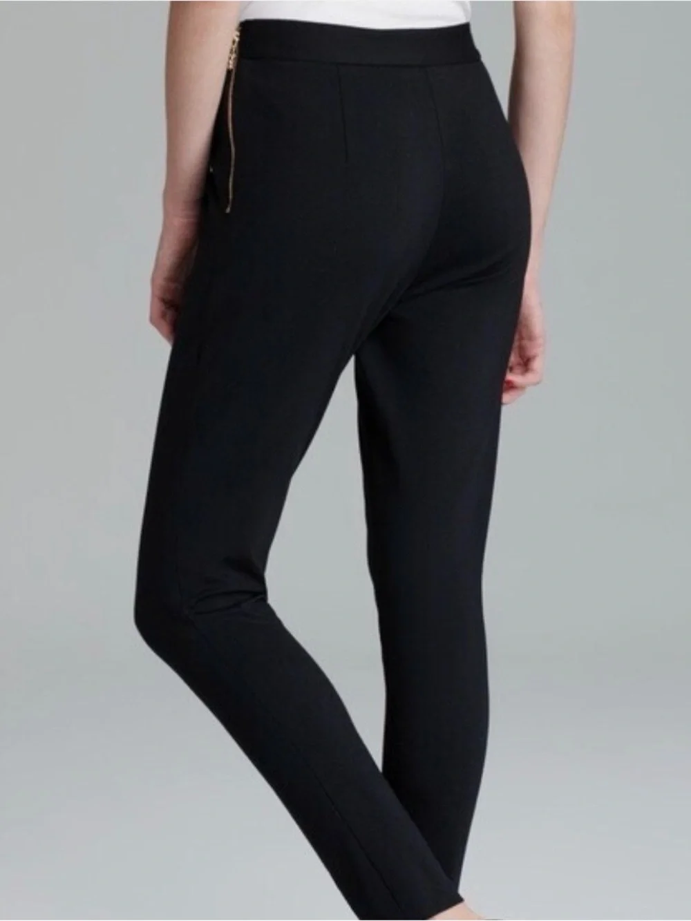 kate spade Black Tailored Cropped Ankle Pants with Side Zip